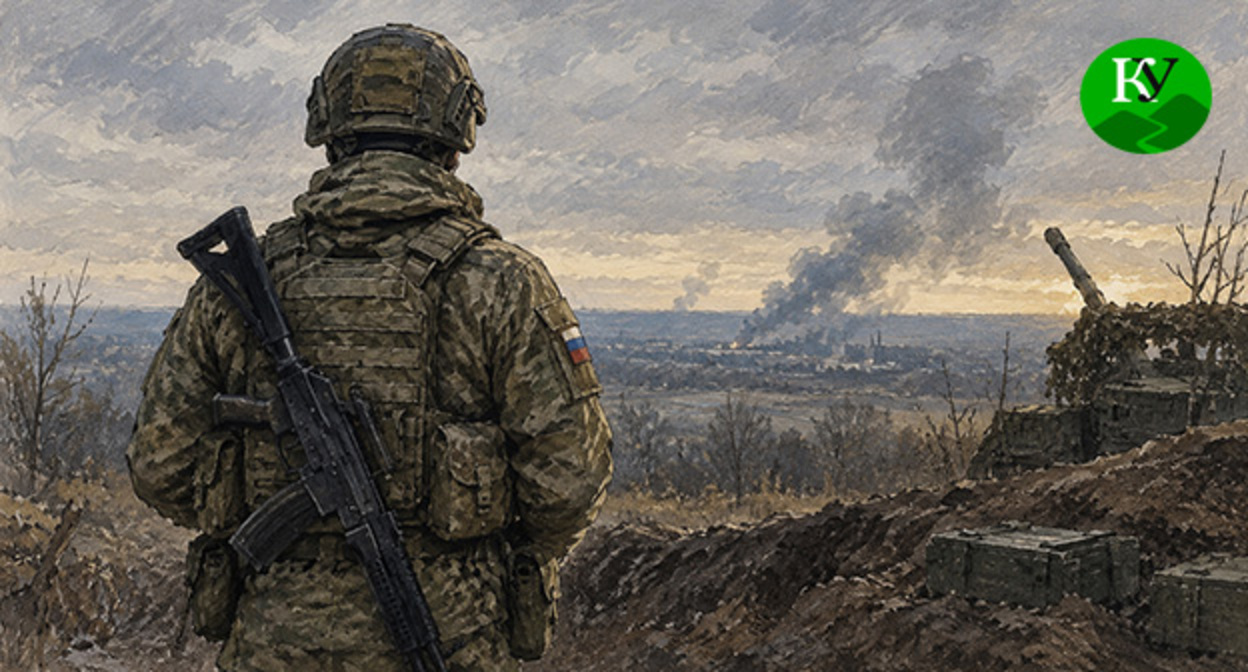 Военнослужащий. Иллюстрация создана "Кавказским узлом" при помощи ИИ в программе Copilot