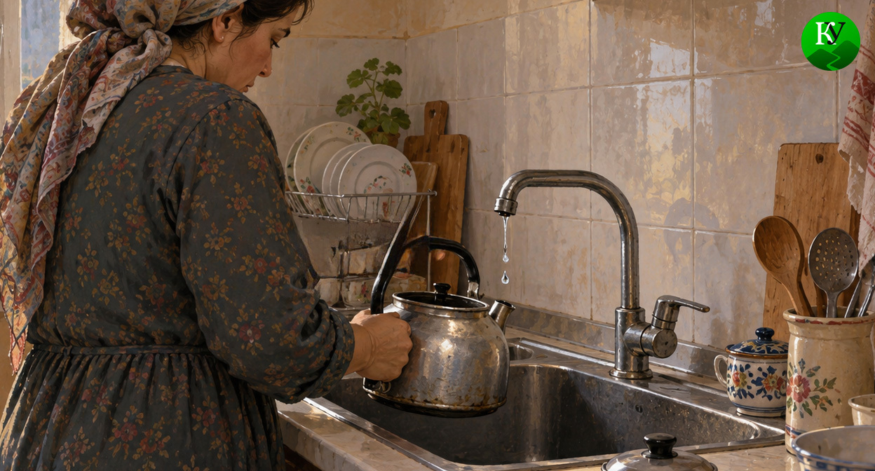 Отключение воды. Иллюстрация создана «Кавказским узлом» с помощью ИИ в программе Copilot Отключение воды. Иллюстрация создана «Кавказским узлом» с помощью ИИ в программе Copilot