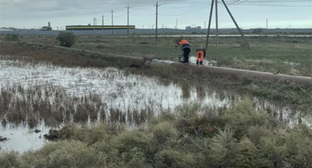 Прорыв магистрального водопровода в Махачкале. 28 октября 2026 г. Фото: МЧС Дагестана