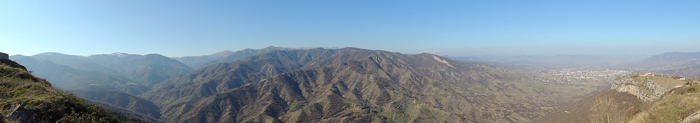Шушинские горы. Панорамный снимок.