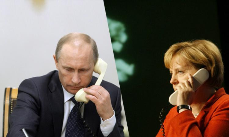 Путин и Меркель.