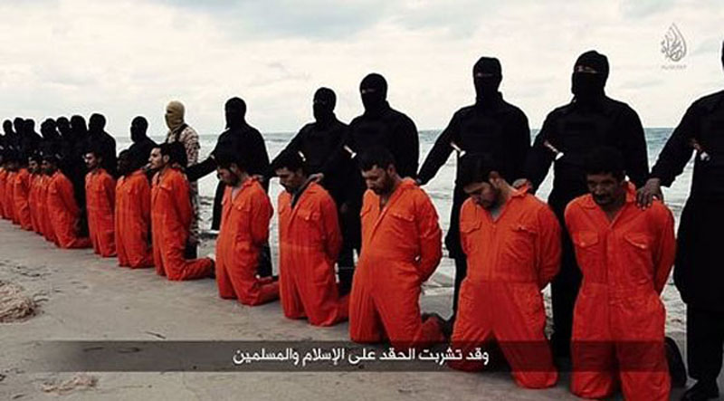 Казнь 21 коптов-христиан боевиками ИГИЛ.